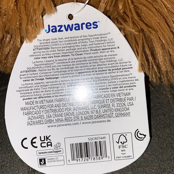 Squishmallows Benny the big foot with scarf - Picture 5 of 6